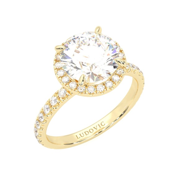 The Tender Riddle Moissanite Engagement Ring Yellow Gold size 8.5 - Picture 1 of 17